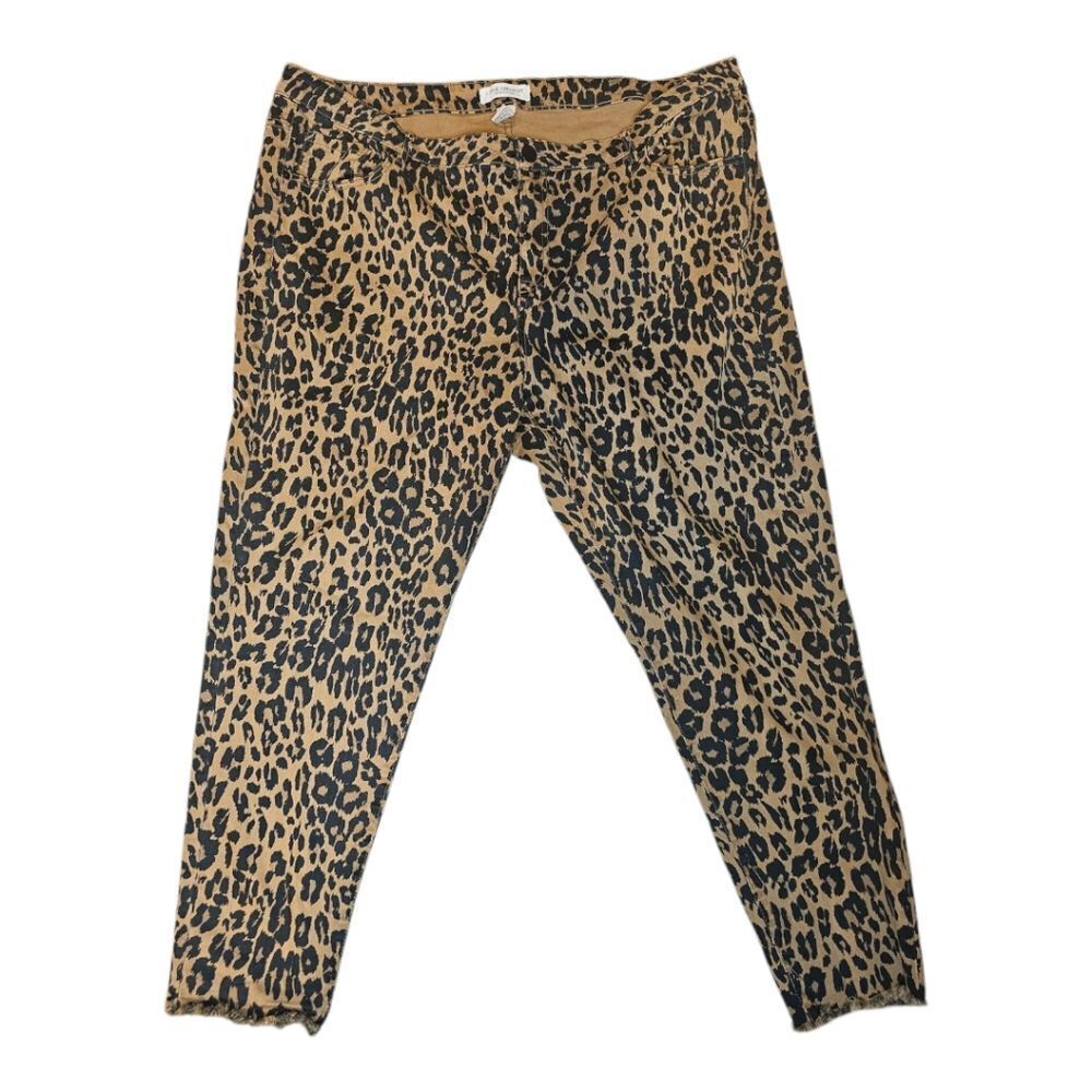LANE BRYANT Mid Rise Super‎ Stretch Skinny Leopard Print Jeans - Size 24